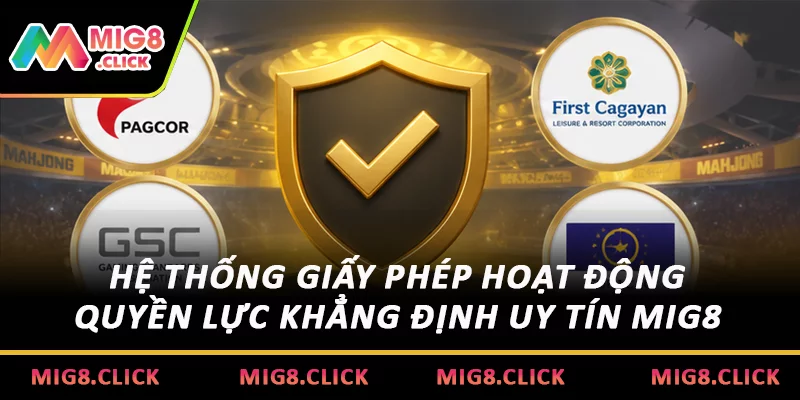 Hệ thống giấy phép hoạt động quyền lực khẳng định uy tín MIG8 